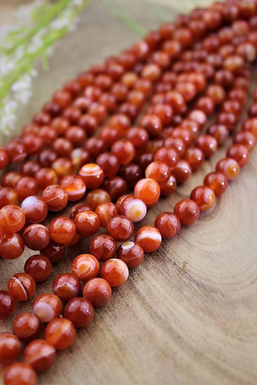 Minerály - achátové korálky 8mm AKCIA! - 13107326_