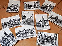 Obrazy - Kresba - moje milované mesto - na želanie (Hnedým perom) - 13104981_