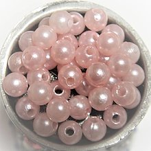 Korálky - Guličky 6 mm (kusový predaj) (ružové) - 13107463_