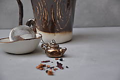 Príbory, varešky, pomôcky - sitko na čaj čajník kovový - 13104155_
