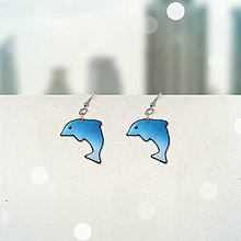 Náušnice - Cartoon náušnice - delfíny - 13107737_