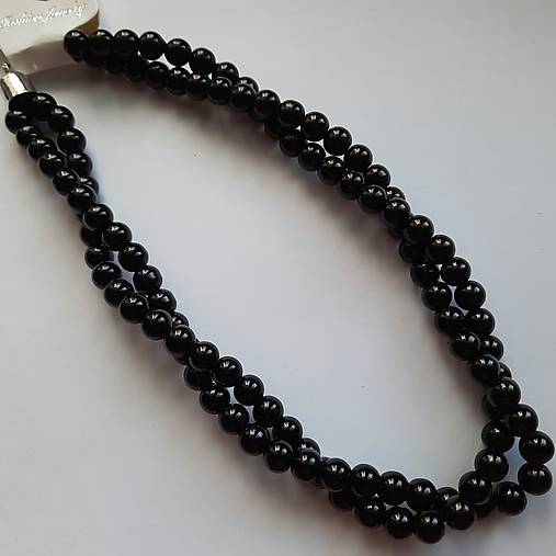 Perličkový náhrdelník (čierna)
