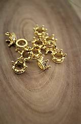 Komponenty - zlatá korunka korálky 7x11x15mm - 13110596_