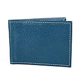 Peňaženky - Kožené púzdro na karty a vizitky v tyrkysovej farbe - 13111147_