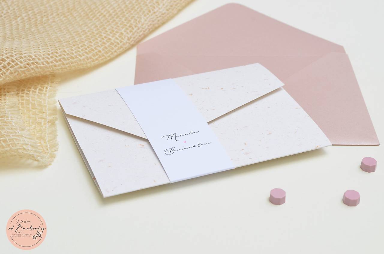 Svadobné oznámenie v kapse #51 (Menu karta)