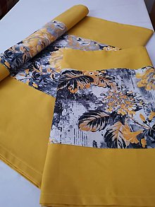 Úžitkový textil - Behúň na stôl v horčicovej No. 132 - 13112556_