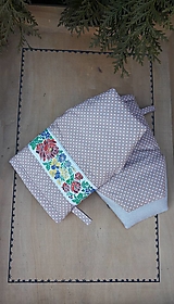 Úžitkový textil - SADA kuchynských rukavíc (chňapky) s teflónovou úpravou - 13110661_