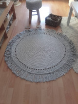 Úžitkový textil - BOHO style háčkovaný koberec - 13114689_