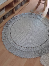 Úžitkový textil - BOHO style háčkovaný koberec - 13114690_