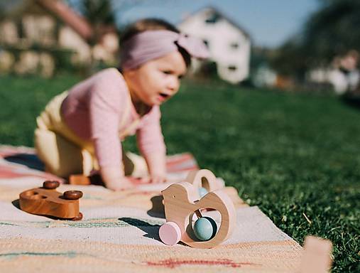 Hračky - Hrkálka holub pastelový - 13120503_