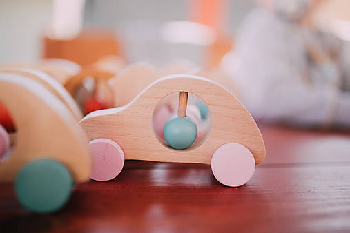 Hračky - Hrkálka autičko pastelové - 13121460_