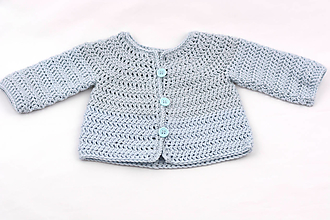 Detské oblečenie - Bledomodrý svetrík pre novorodenca MERINO - 13119634_