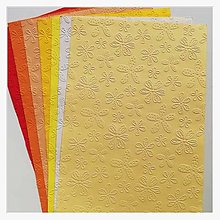 Papier - Embosovaný papier kvety - Me 002 - 13120563_