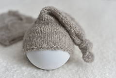 Detské čiapky - Newborn čiapočka s uzlíkom (sleepy hat) - 13118012_