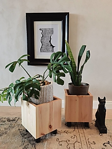 Nábytok - Dvojset Interiérových Stojanov č.4 na rastliny pod názvom "The Cube" z kolekcie Yin&Yang - 13120042_