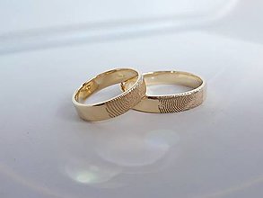 Prstene - Obrúčky alebo prívesok s odtlačkom prsta (Zlaté obrúčky) - 13117274_