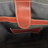 Na notebook - Kožená kabelka/taška na notebook alebo dokumenty A4 v bordovej farbe, ručne tieňovaná - 13125431_