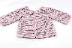 Detské oblečenie - Bledoružový svetrík pre novorodenca MERINO - 13125549_
