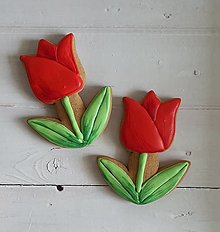 Dekorácie - Perníkový kvet veľký (Tulipán) - 13127550_