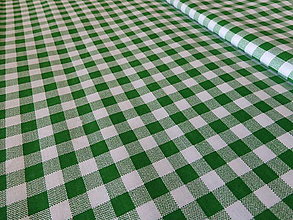 Textil - Zelená kocka na bielej - 13123961_