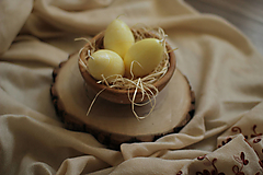 Dekorácie - Veľkonočné vajíčko - sviečka (žlté) - 13130002_