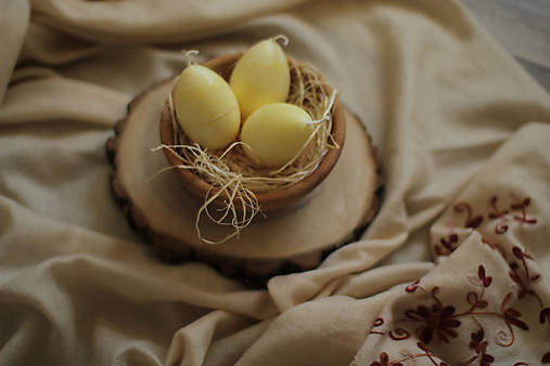Veľkonočné vajíčko - sviečka (žlté)