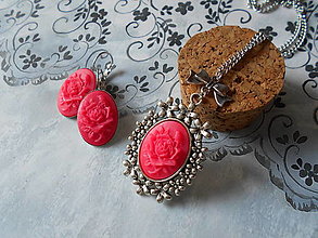Sady šperkov - Dark pink rose - 13131503_