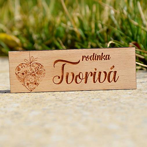 Tabuľky - Menovka - visiace vintage srdiečko - 13129989_