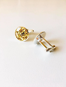 Pánske šperky - Manžetové gombíky GOLD - 13129346_