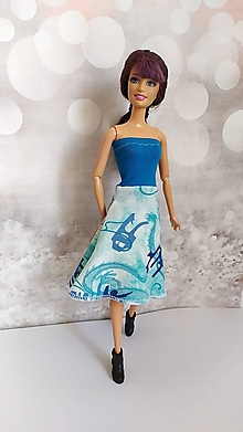 Hračky - Modro-tyrkysové šaty s čínskym vzorom - 13129546_