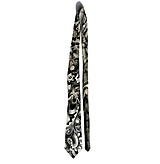 Pánske doplnky - Maľovaná hodvábna kravata - čierno-biela - 13135279_
