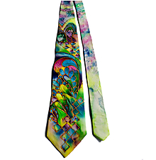 Pánske doplnky - Maľovaná hodvábna kravata - 13135325_