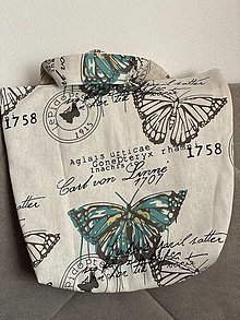 Nákupné tašky - Ľanová nákupná taška Motýľ / EKO - 13136096_