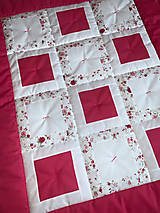 Detský textil - Detská deka "Ružové kvietky" - 13135554_