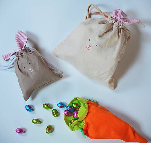 Úžitkový textil - Zero waste veľkonočné vrecúška - 13135059_