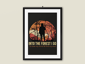 Grafika - Art Print-Plagát-Motivačný obraz-V lese - 13133016_