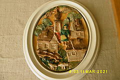 Obrazy - Stara mama na dedine,keramika - 13132751_
