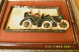 Obrazy - Veteran auto ,keramika c.1 - 13132814_