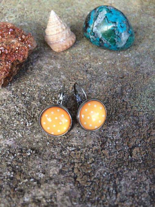 Náušnice - bodkované náušnice - oceľ - 13136691_