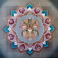 Obrazy - Mandala Harmonickej lásky, počatia a nových začiatkov - 13138607_