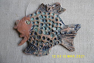 Obrazy - Majova ryba v keramike. - 13138998_