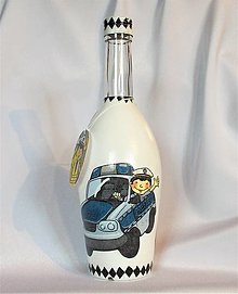 Nádoby - Darčeková fľaša Najlepší policajt - 13144240_
