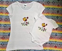 Topy, tričká, tielka - Maľovaný setík pre maminu a bábo - 13142645_