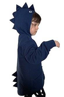 Detské oblečenie - Detská Dino-mikina (Tmavo-modrá) - 13146068_