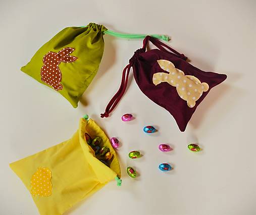 Úžitkový textil - Zero Waste veľkonočné vrecúška - 13143990_