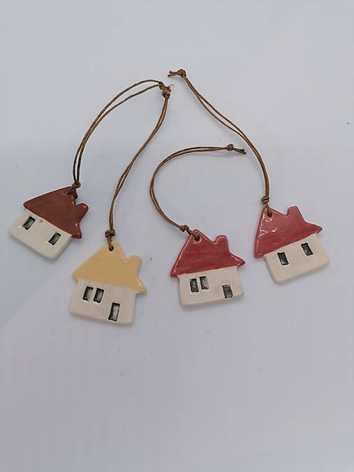 Dobrý obchod - Závesné ozdoby  (Domček (4 cm)) - 13146353_