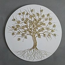 Obrazy - Strom života - kruh s priemerom 90 cm - 13143864_