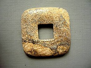 Minerály - Donut 3,5 cm - jaspis obrázkový, č.13f - 13145560_