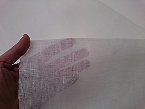 Textil - Ľanová záclonovina biela 85g (ako materiál alebo šitie na želanie) - 13148370_