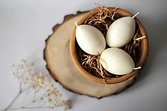 Dobrý obchod - Veľkonočné vajíčko - biela sviečka - 13146657_